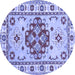 Round Persian Blue Traditional Rug, tr750blu