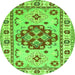 Square Persian Green Traditional Rug, tr750grn