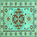 Square Machine Washable Persian Turquoise Traditional Area Rugs, wshtr750turq