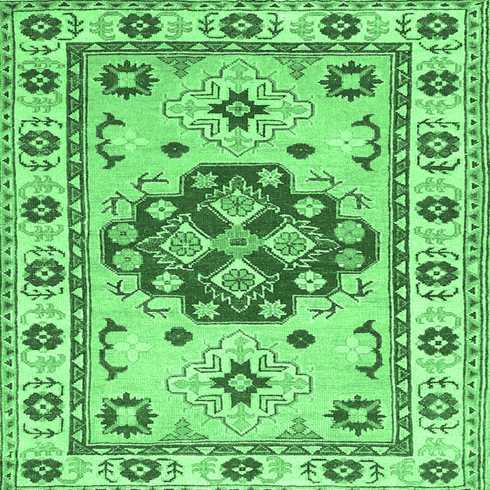 Square Persian Emerald Green Traditional Rug, tr750emgrn