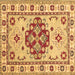 Square Machine Washable Persian Brown Traditional Rug, wshtr750brn