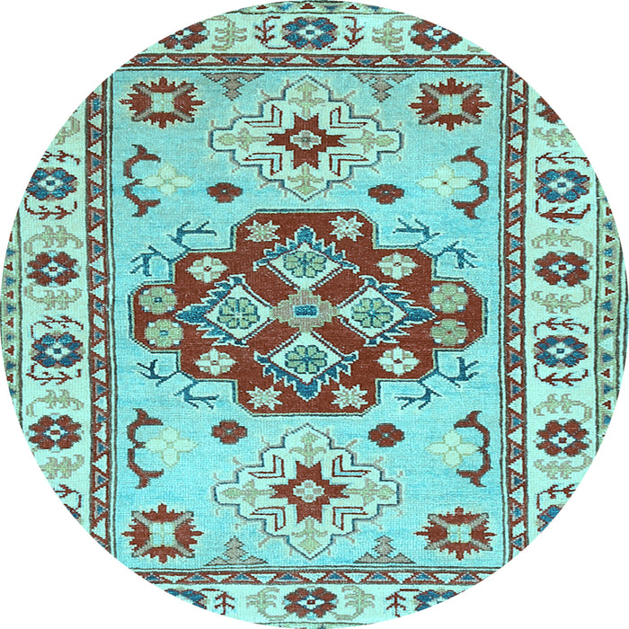 Round Persian Light Blue Traditional Rug, tr750lblu