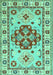 Machine Washable Persian Turquoise Traditional Area Rugs, wshtr750turq