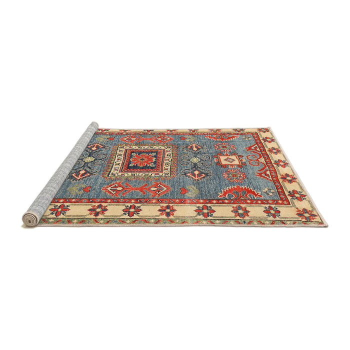 Sideview of Machine Washable Traditional Light French Beige Brown Rug, wshtr751