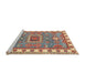 Sideview of Machine Washable Traditional Light French Beige Brown Rug, wshtr751