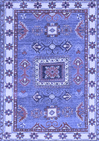 Geometric Blue Traditional Rug, tr751blu