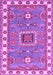 Machine Washable Geometric Purple Traditional Area Rugs, wshtr751pur