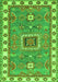 Geometric Green Traditional Rug, tr751grn