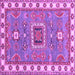 Square Geometric Purple Traditional Rug, tr751pur