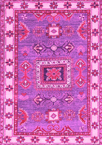 Geometric Pink Traditional Rug, tr751pnk