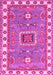 Geometric Pink Traditional Rug, tr751pnk