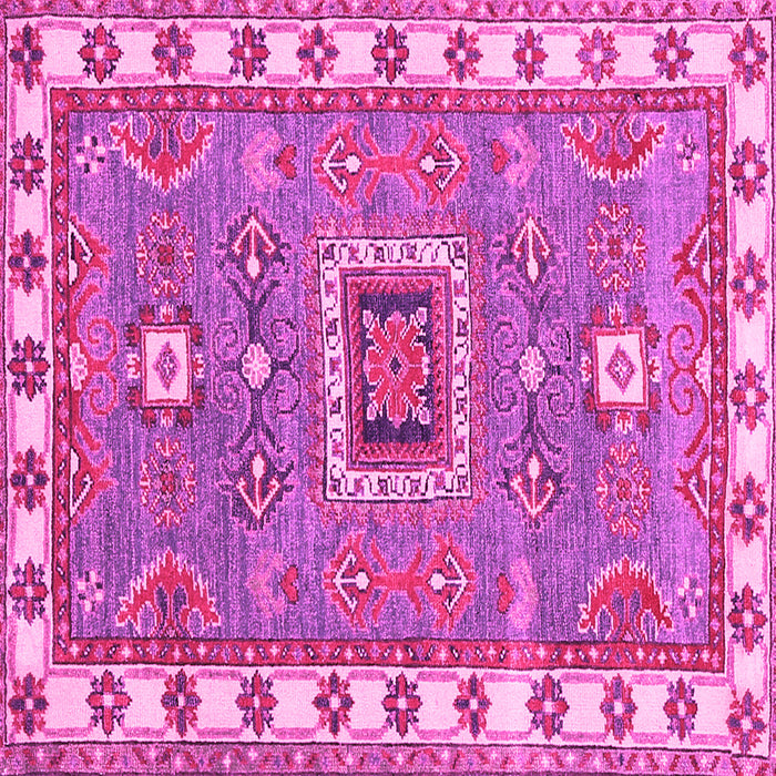 Square Geometric Pink Traditional Rug, tr751pnk
