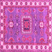 Square Geometric Pink Traditional Rug, tr751pnk