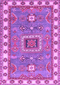 Geometric Purple Traditional Rug, tr751pur