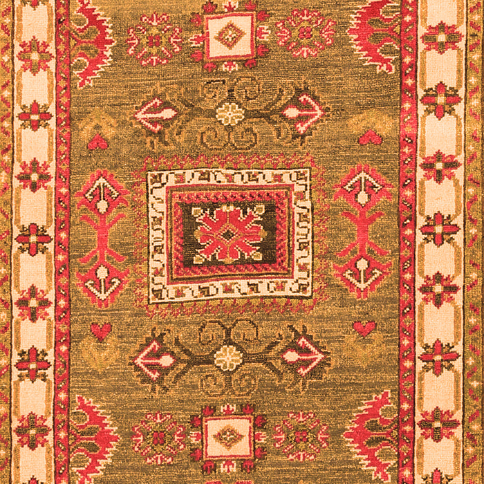 Geometric Orange Traditional Rug, tr751org