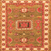 Serging Thickness of Geometric Orange Traditional Rug, tr751org