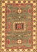 Machine Washable Geometric Brown Traditional Rug, wshtr751brn