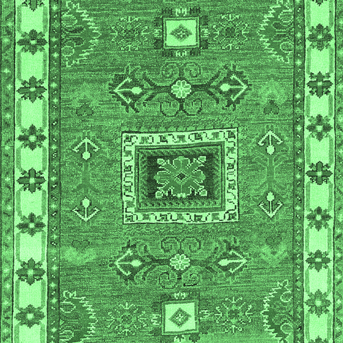 Geometric Emerald Green Traditional Rug, tr751emgrn