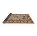 Sideview of Traditional Brown Red Geometric Rug, tr752