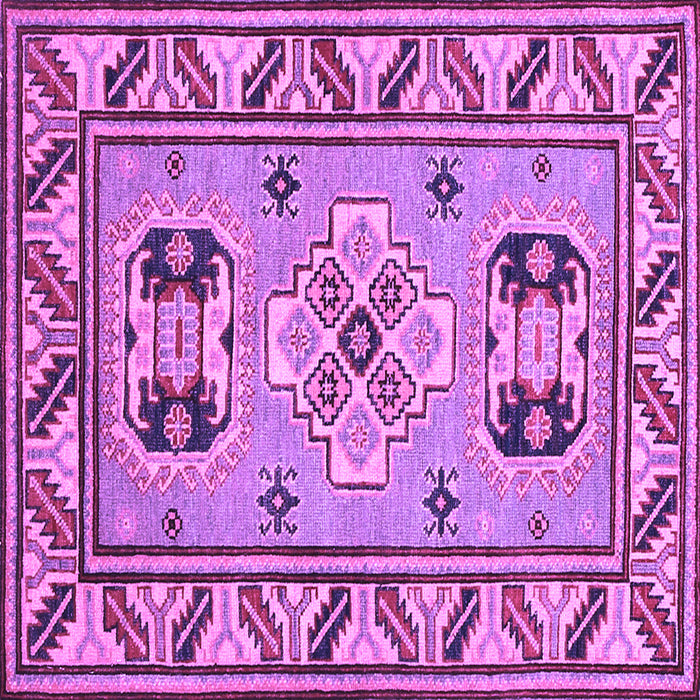 Square Machine Washable Geometric Purple Traditional Area Rugs, wshtr752pur