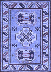 Geometric Blue Traditional Rug, tr752blu