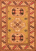 Serging Thickness of Machine Washable Geometric Orange Traditional Area Rugs, wshtr752org