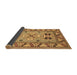 Sideview of Geometric Brown Traditional Rug, tr752brn