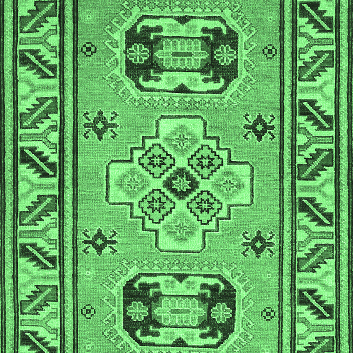 Machine Washable Geometric Emerald Green Traditional Area Rugs, wshtr752emgrn