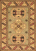 Machine Washable Geometric Brown Traditional Rug, wshtr752brn