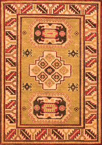 Geometric Orange Traditional Rug, tr752org