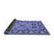 Sideview of Geometric Blue Traditional Rug, tr752blu