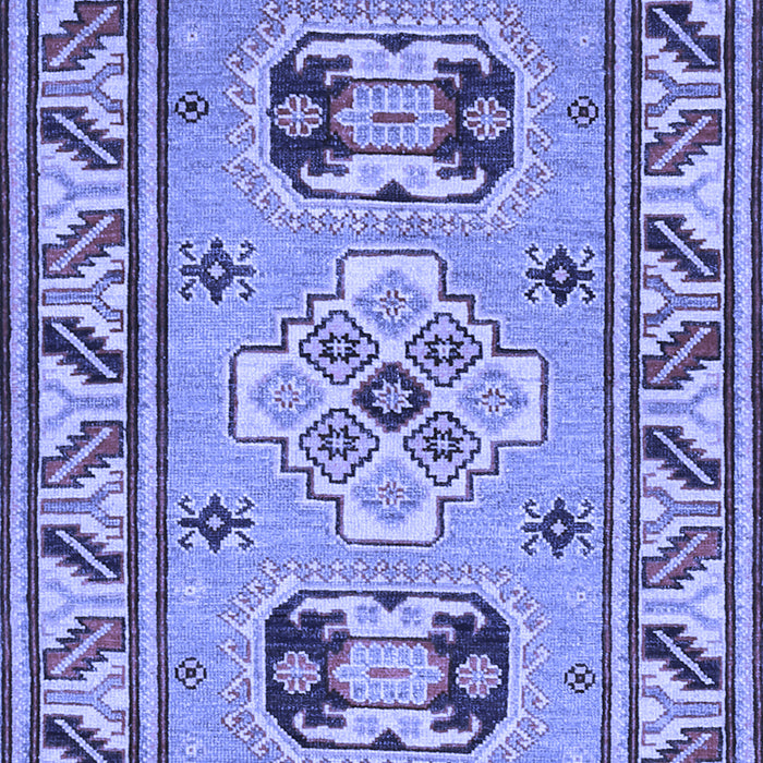 Machine Washable Geometric Blue Traditional Rug, wshtr752blu