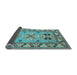 Sideview of Geometric Light Blue Traditional Rug, tr752lblu