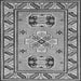 Serging Thickness of Geometric Gray Traditional Rug, tr752gry