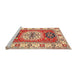 Sideview of Machine Washable Traditional Red Rug, wshtr753