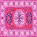 Square Persian Pink Traditional Rug, tr753pnk