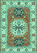 Machine Washable Persian Turquoise Traditional Area Rugs, wshtr753turq