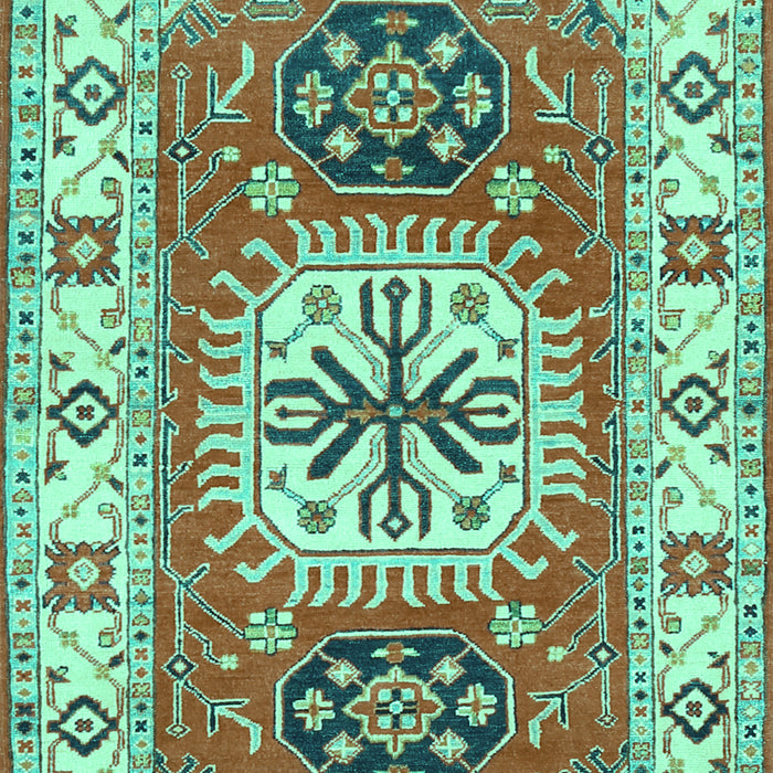Machine Washable Persian Turquoise Traditional Area Rugs, wshtr753turq
