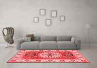 Machine Washable Persian Red Traditional Rug, wshtr753red