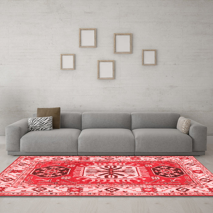 Traditional Red Washable Rugs