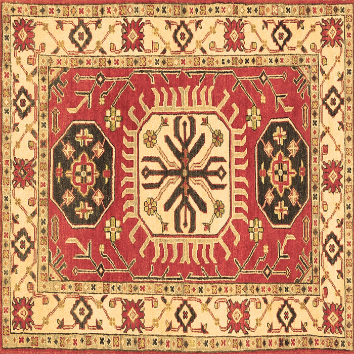 Square Persian Brown Traditional Rug, tr753brn