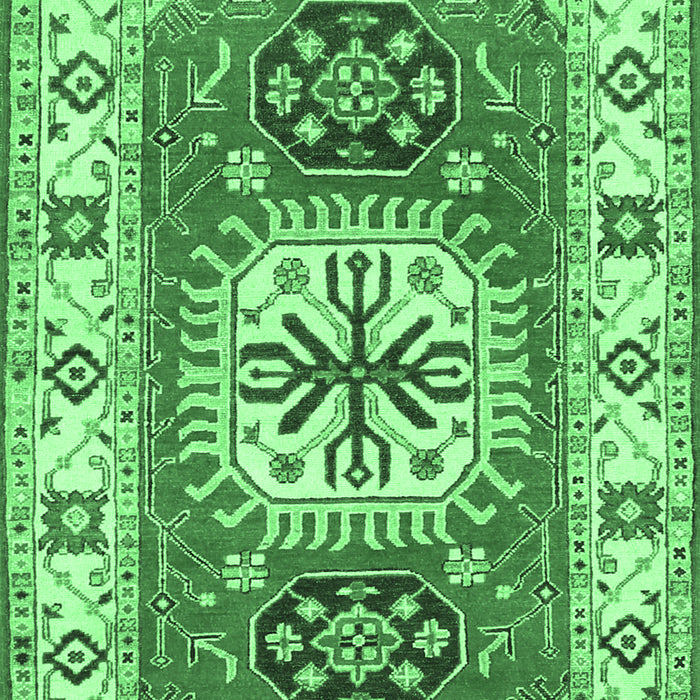 Machine Washable Persian Emerald Green Traditional Area Rugs, wshtr753emgrn