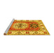 Sideview of Machine Washable Persian Yellow Traditional Rug, wshtr753yw