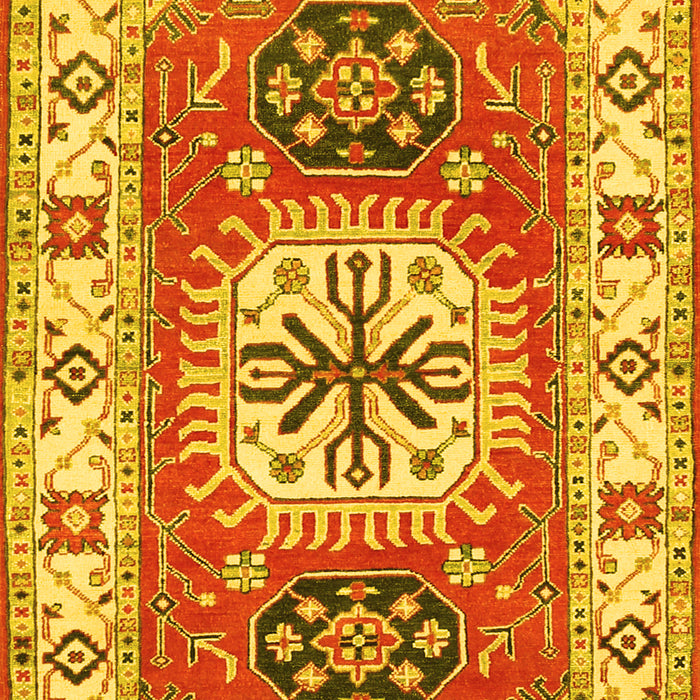 Machine Washable Persian Yellow Traditional Rug, wshtr753yw