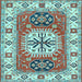 Square Persian Light Blue Traditional Rug, tr753lblu