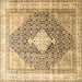 Square Persian Brown Traditional Rug, tr754brn