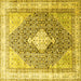 Square Persian Yellow Traditional Rug, tr754yw