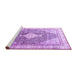 Sideview of Machine Washable Persian Purple Traditional Area Rugs, wshtr754pur