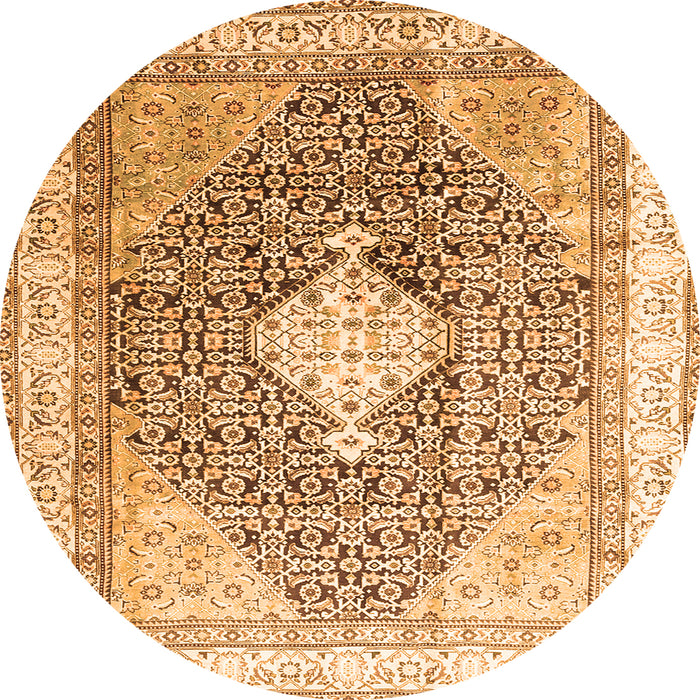 Machine Washable Persian Orange Traditional Area Rugs, wshtr754org