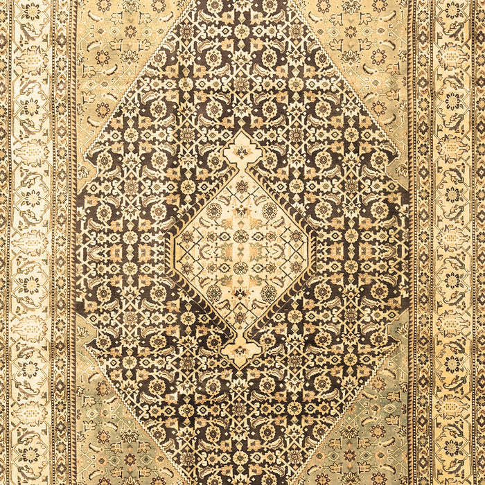 Machine Washable Persian Brown Traditional Rug, wshtr754brn